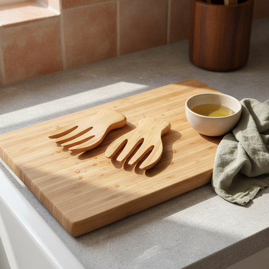 How to Wash and Oil Bamboo Salad Hands So They Last for Years