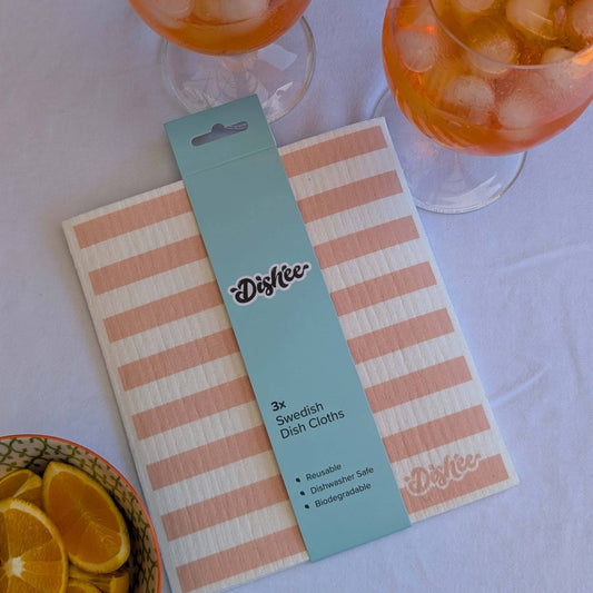 Dishee Swedish Dish Cloths — Amalfi Stripe Terracotta (Pack of 3)