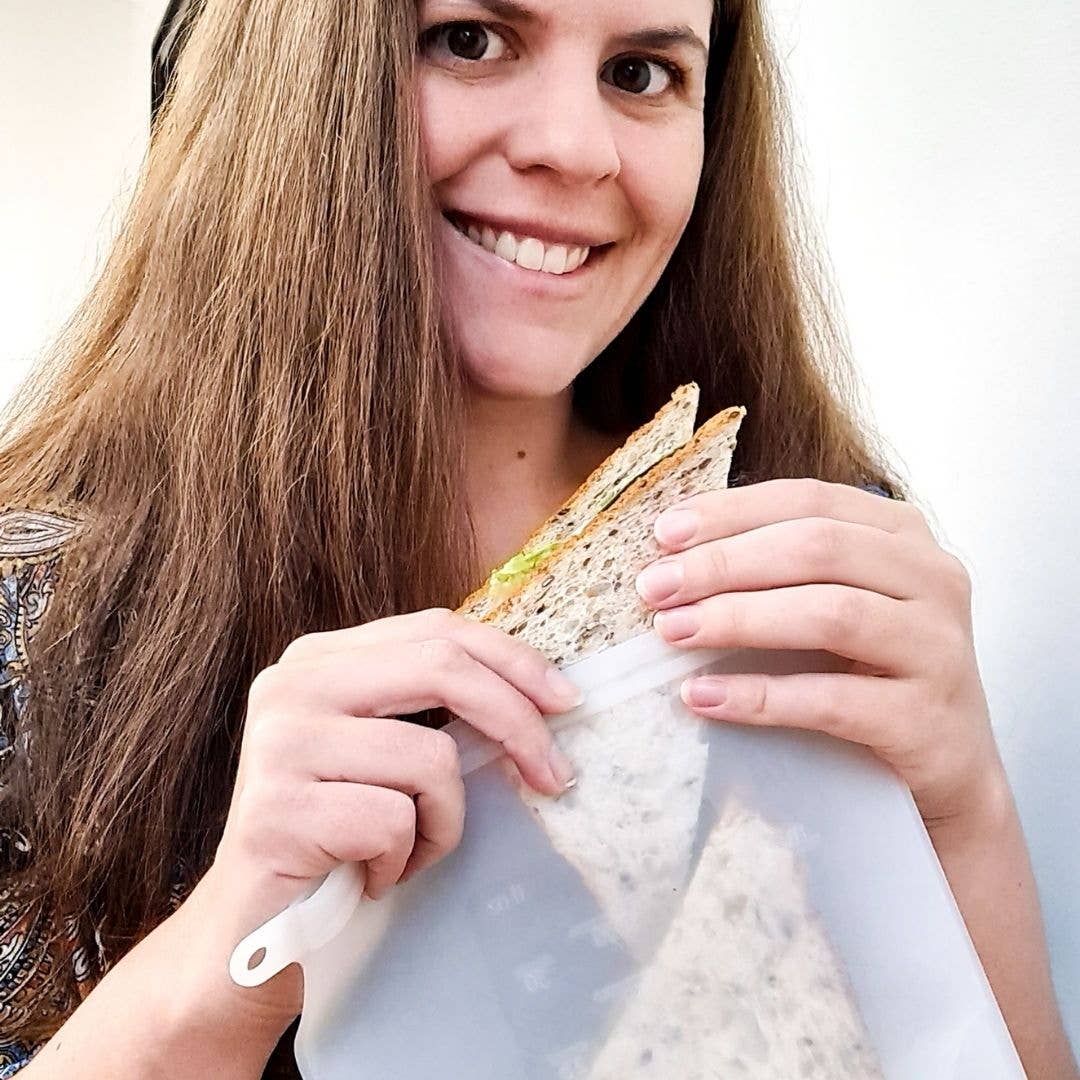 Us and The Earth Reusable Silicone Zip Lock Bag — 1 Litre