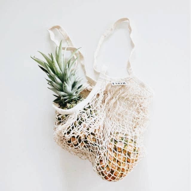 Us and The Earth Reusable Cotton Net Shopping Bag