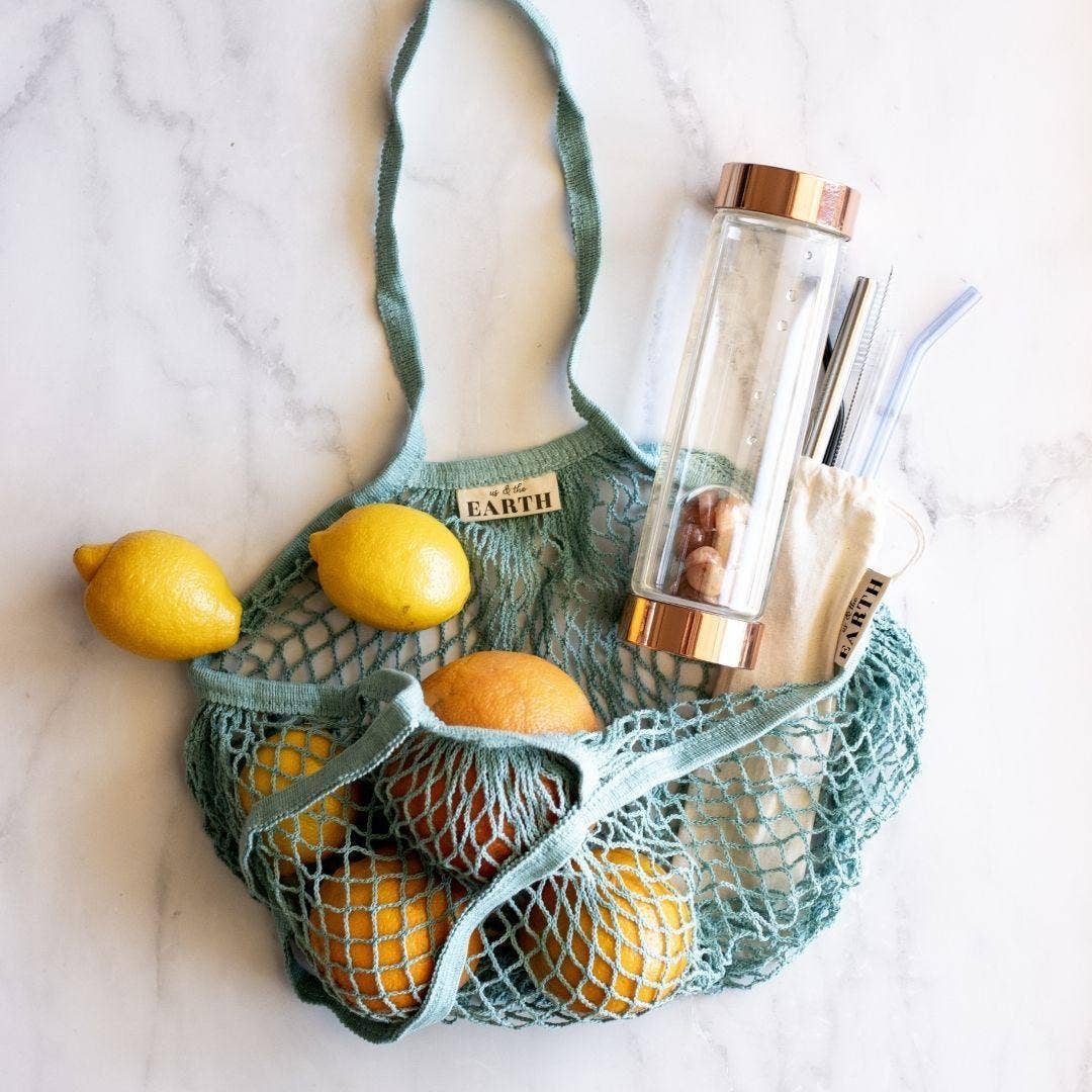 Us and The Earth Reusable Cotton Net Shopping Bag
