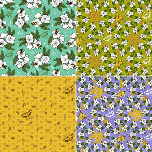 APIWRAPS Kitchen Basics — Beeswax Wrap Pack