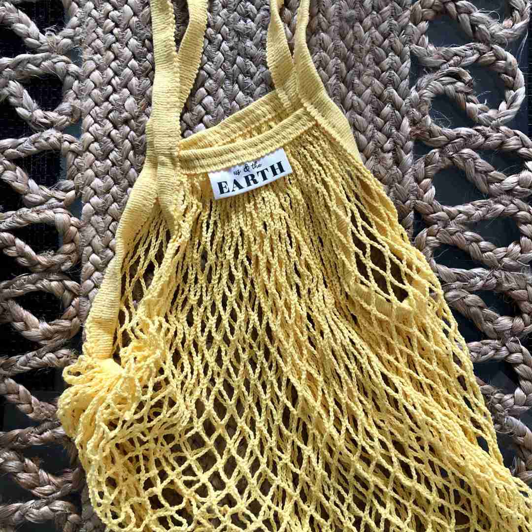 Us and The Earth Reusable Cotton Net Shopping Bag