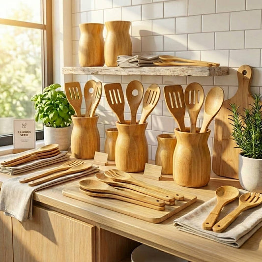 Bamboo Switch Utensil Holder — Bamboo Countertop Caddy