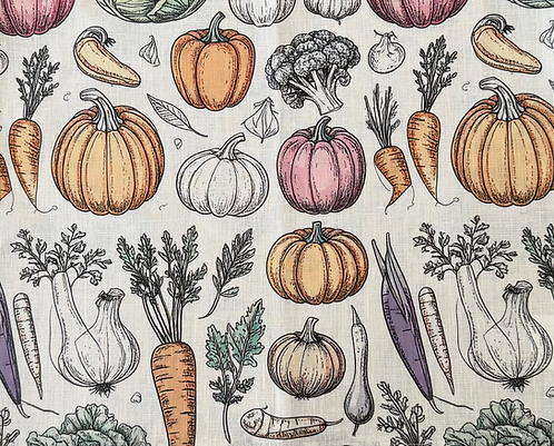 Nord Haus Heirloom Vegetables Organic Linen Tea Towel
