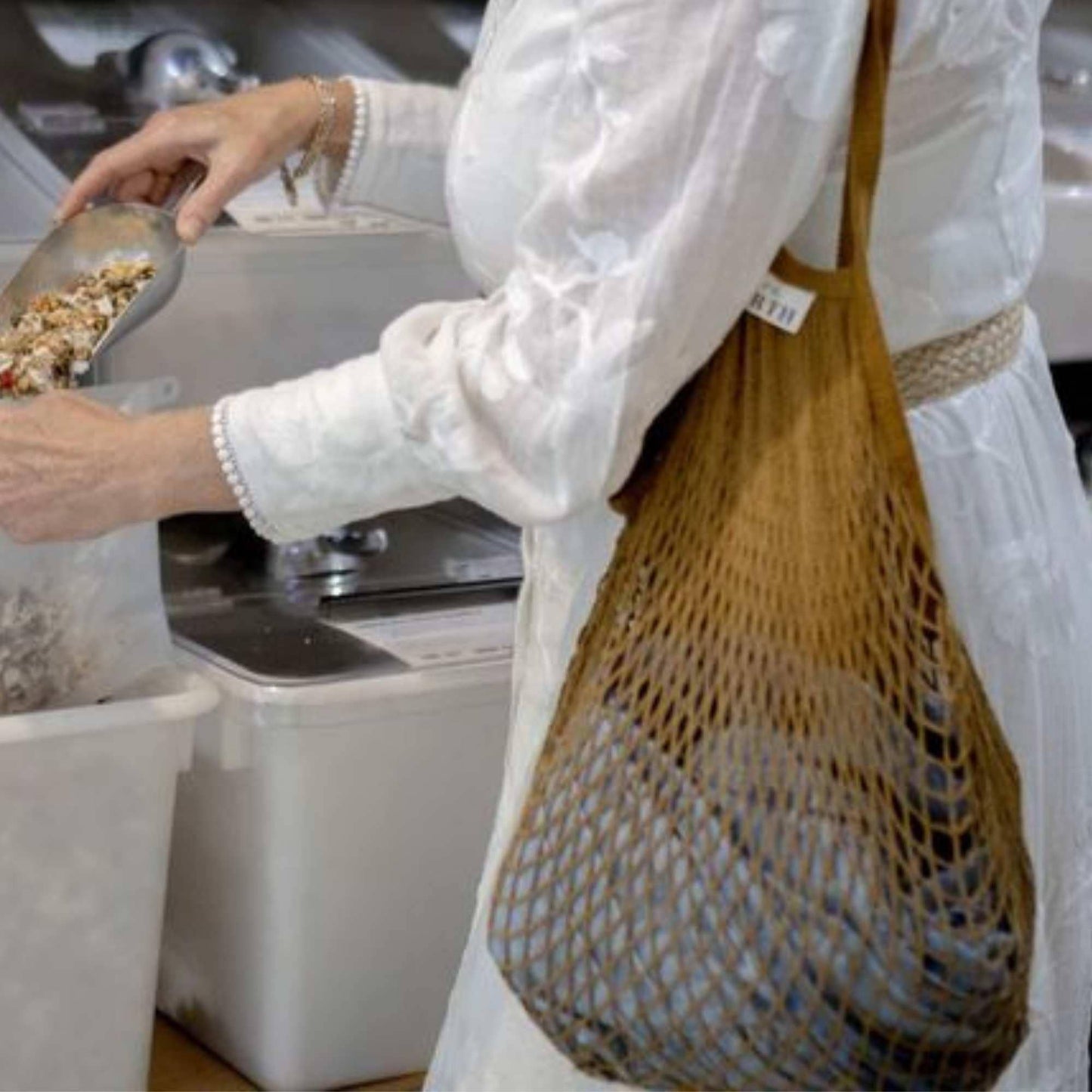 Us and The Earth Reusable Cotton Net Shopping Bag