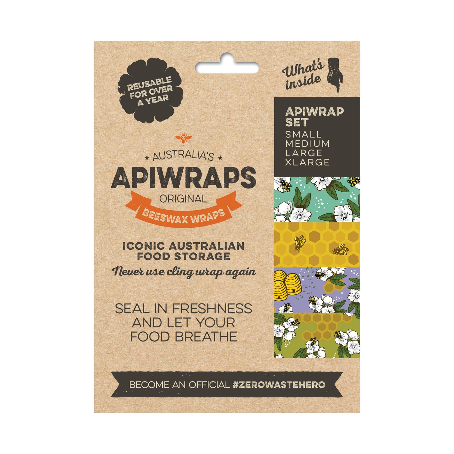 APIWRAPS The Apiwrap Set — Beeswax Wraps (3 Sizes)