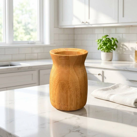 Bamboo Switch Utensil Holder — Bamboo Countertop Caddy