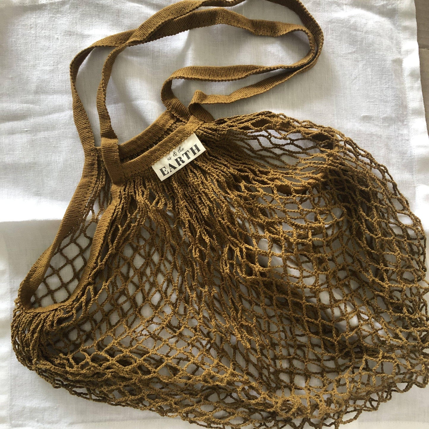 Us and The Earth Reusable Cotton Net Shopping Bag