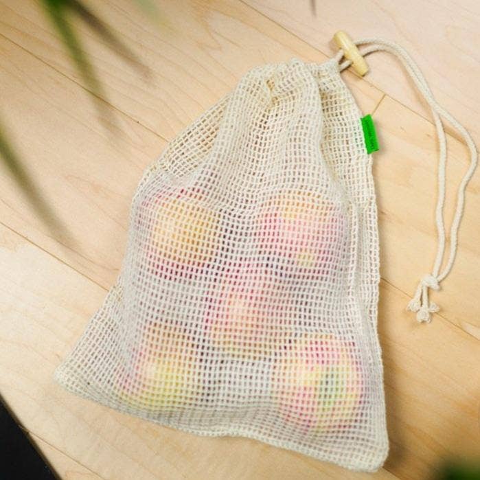 Bamboo Switch Organic Cotton Mesh Produce Bags — Pack of 2