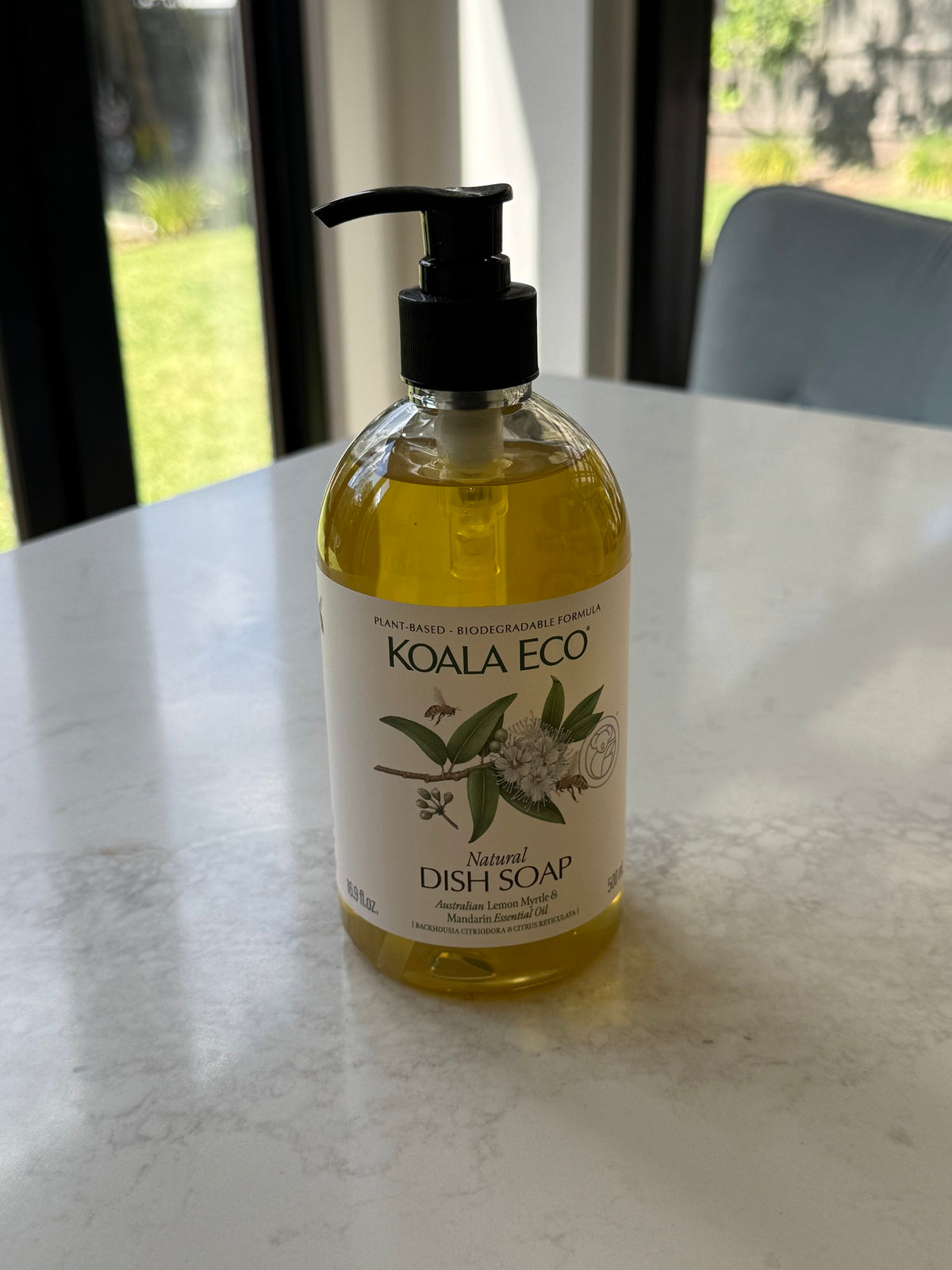 Koala Eco Natural Dish Soap 500ml, on our kitchen bench in Bayside