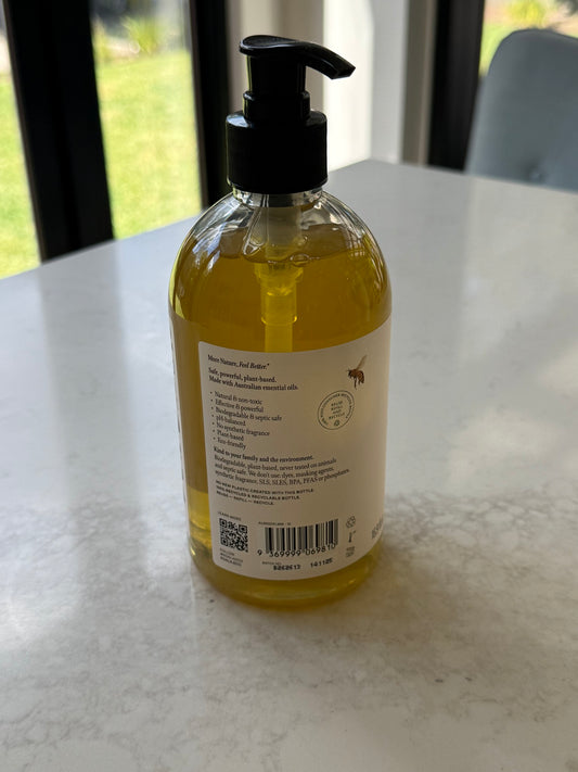 Back of the Koala Eco Dish Soap bottle