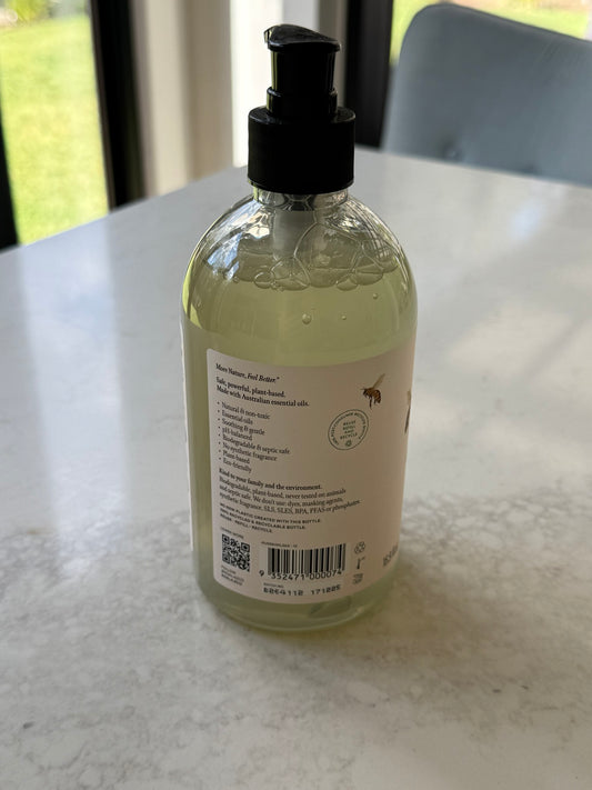 Back of the Koala Eco Hand Wash bottle